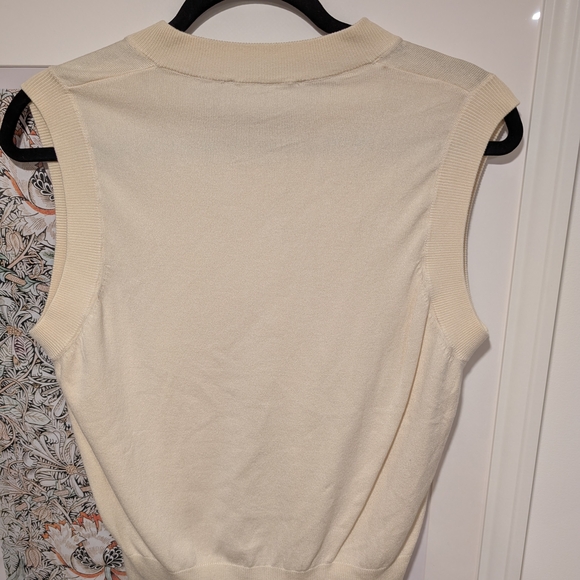 ZARA Plain Knit Sweater Vest Size Small - Picture 3 of 6